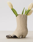 Vintage Cowboy Boot Vase