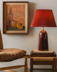 Pleat Table Lamp in Oxblood