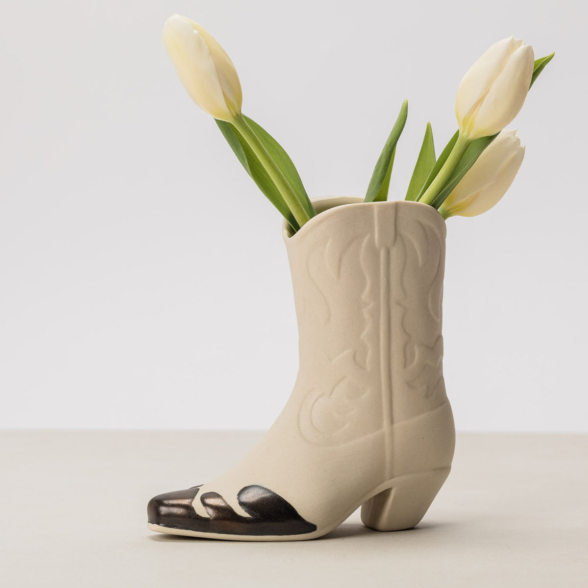 Vintage Cowboy Boot Vase
