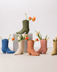 Vintage Cowboy Boot Vase
