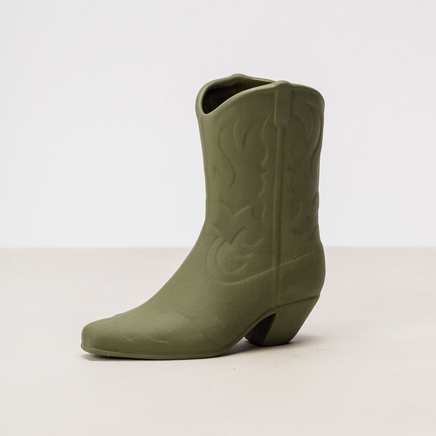 Vintage Cowboy Boot Vase